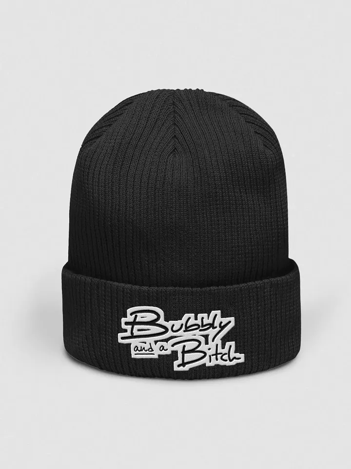 Bubbly and a B*tch (bubble design) organic cotton beanie product image (1)