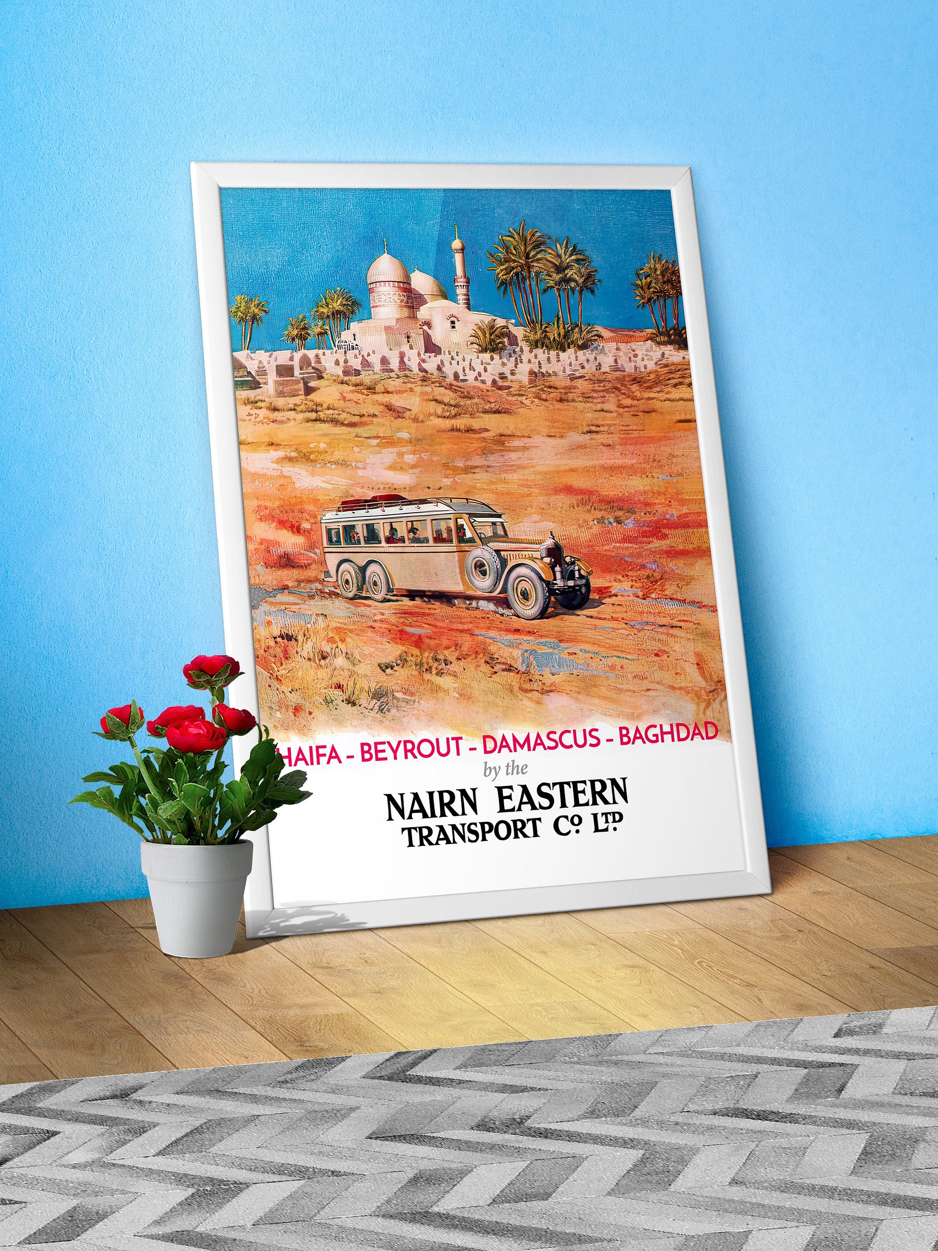 Haifa, Beirut, Damascus, Baghdad. Israel, Palestine, Lebanon, Syria, Iraq. 1931 — retro travel poster, vintage travel art print product image (6)