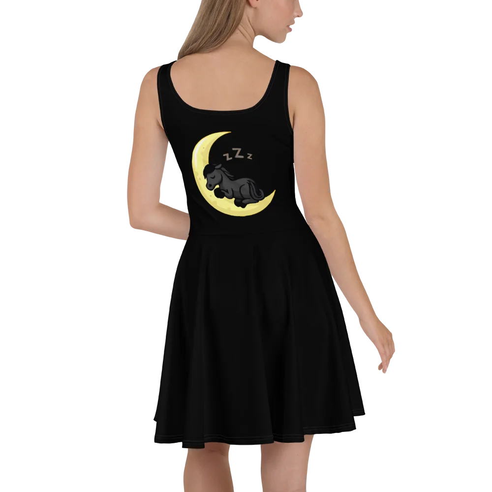 Sleepy Moon All-Over Print Skater Dress product image (4)