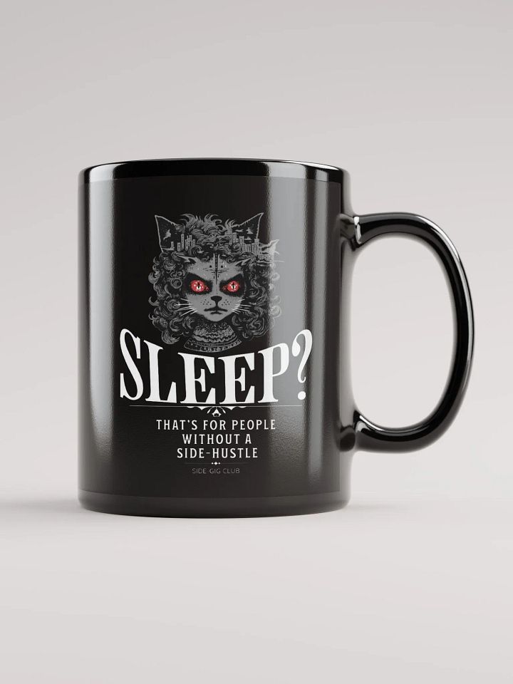 Sleepless Hustle: Intense Cat Eyes Mug product image (1)