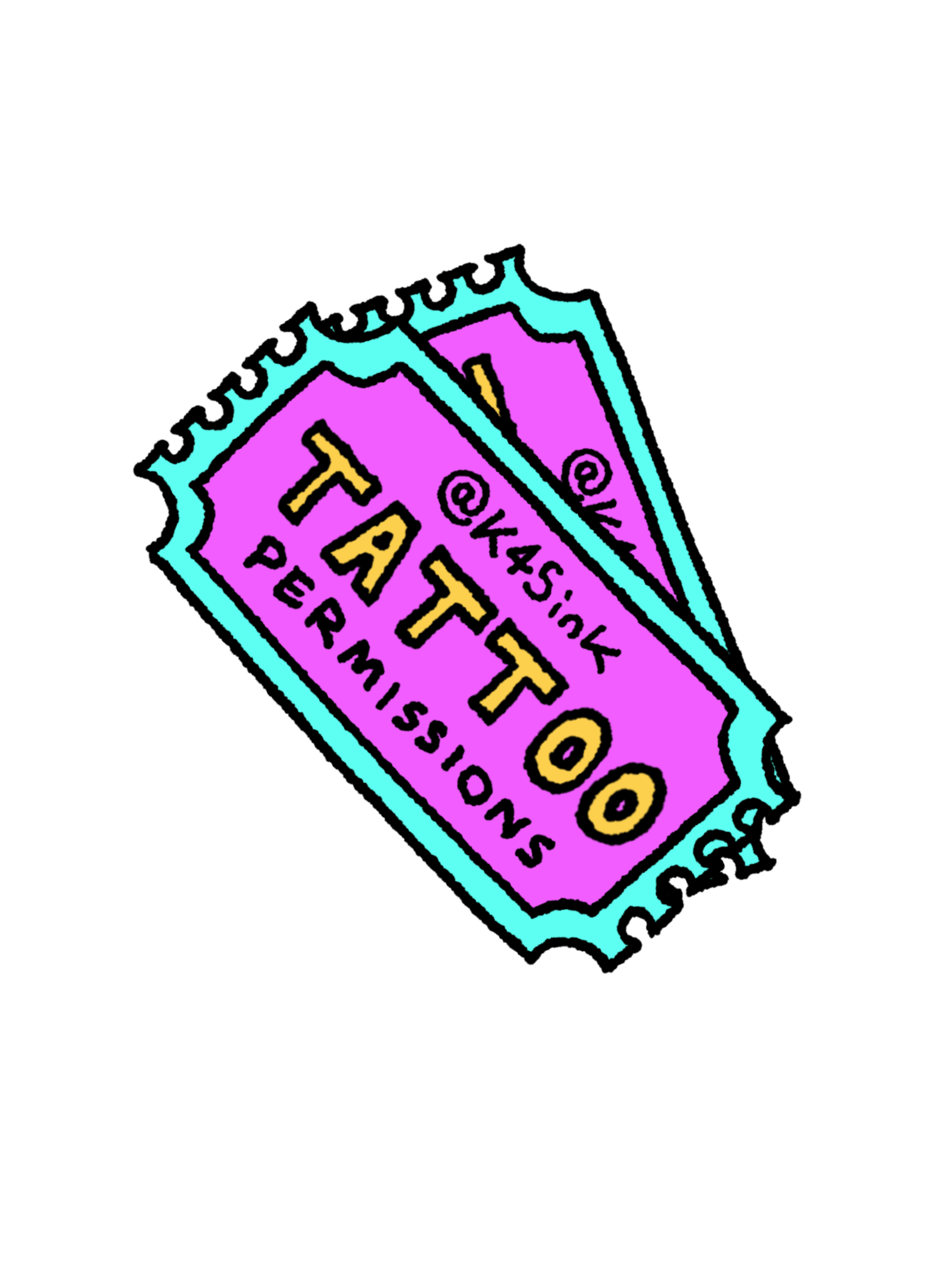 TATTOO PERMISSION TICKET product image (2)