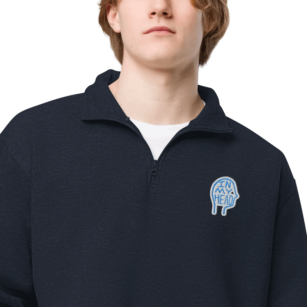 In My Head (aqua bubble design) embroidered quarter zip product image (14)