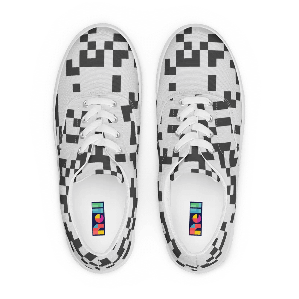 Pixelated Camo Lace-Up Sneakers product image (1)