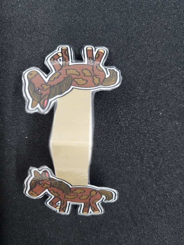 Cute Cartoon Horse Mama Cut Out Magnetic Laminated Bookmark for Farm Animal Lovers product image (2)