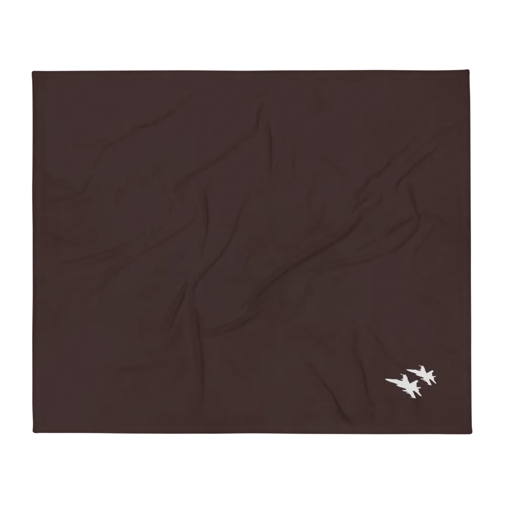 Twin Hornets Logo Throw Blanket, Brown product image (1)