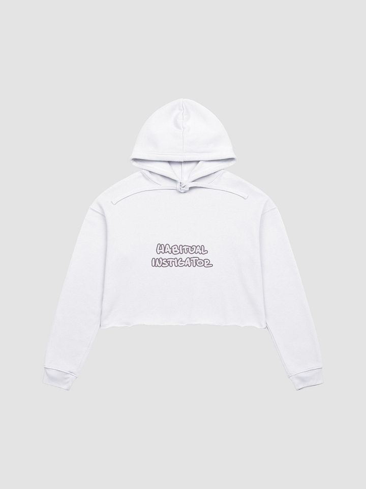 HABITUAL INSTIGATOR (lined design, #8D778F) fleece cropped hoodie product image (30)