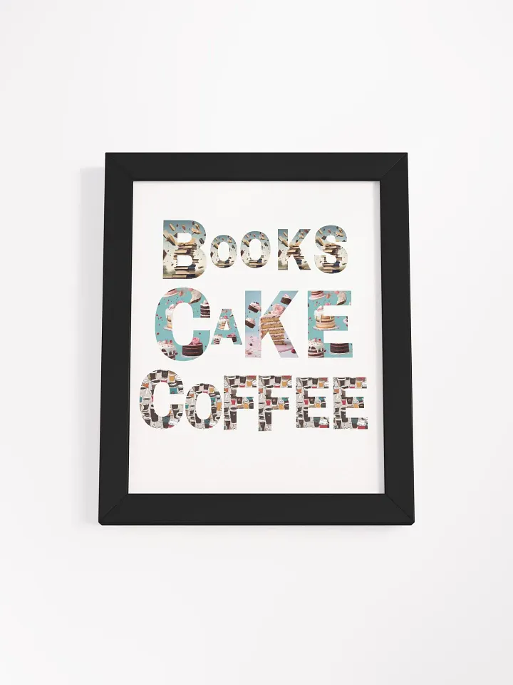 Books Cake Coffee - Framed Poster Print product image (4)