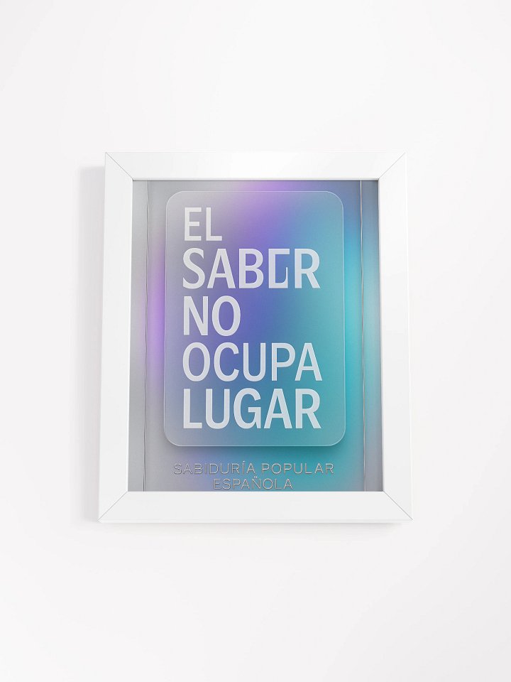 Póster ultra-premium trending 2025 con glassmorphism y gradientes holográficos españoles product image (1)