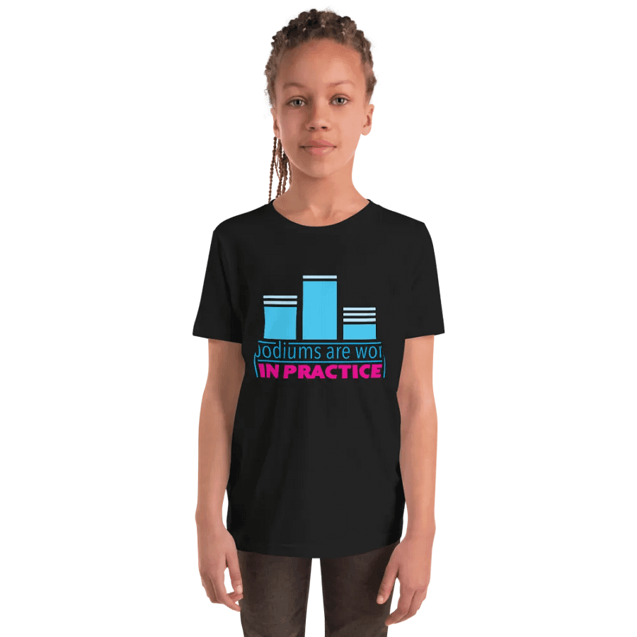 Podiums Are Won In Practice Kids Tee: Blue & Pink product image (12)