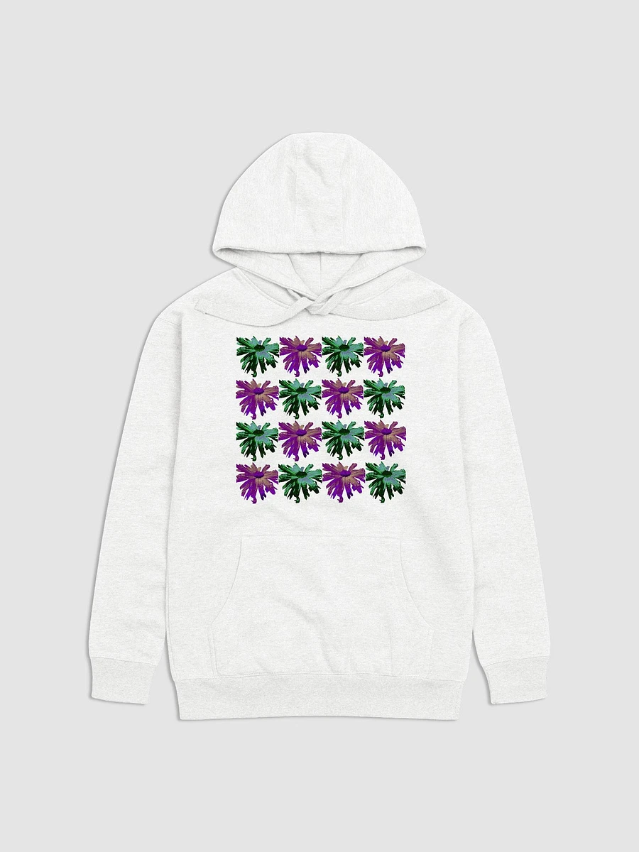 Abstract Green and Hibiscus Daises Unisex Pull Over Hoodie product image (2)