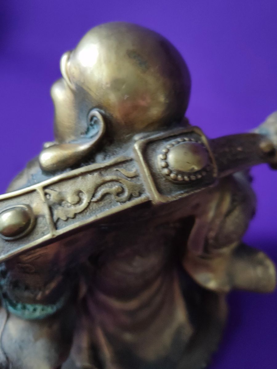 Buda da fortuna#Buda da Sorte# Buda do Dinheiro#Buda da saúde#Buda sorridente# Ru Yi# moeda grande chinesa# Wulou# Feng Shui product image (9)