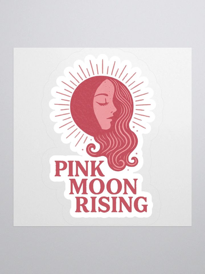 Pink Moon Rising Sticker product image (1)