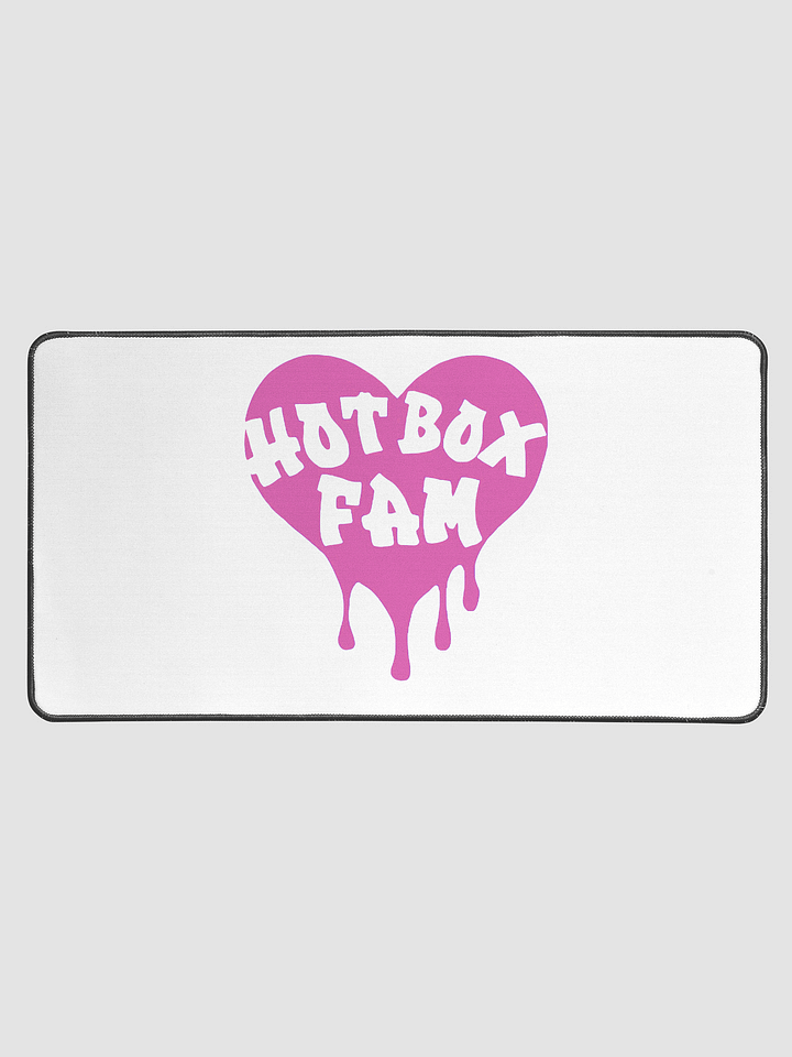 HOT BOX FAM TRANSPARENT BUBBLE GUM PINK LOGO DESK MAT product image (1)