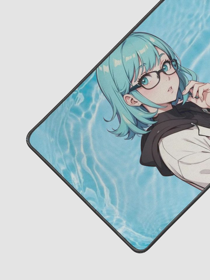 (Aqua WAIFU) K Desk Mat 12" x 18" product image (2)