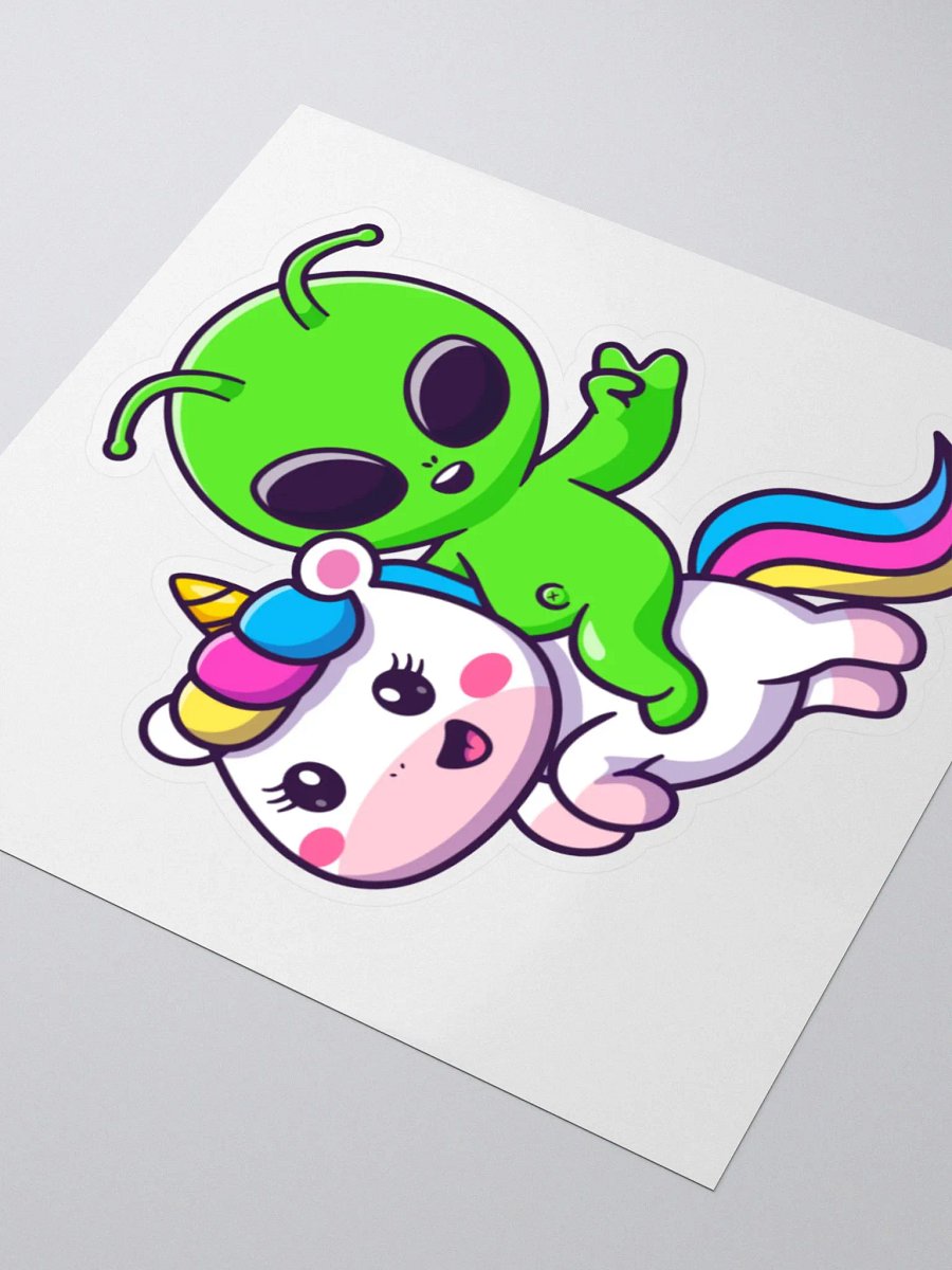 Alien Unicorn Exact- Cut Sticker product image (3)