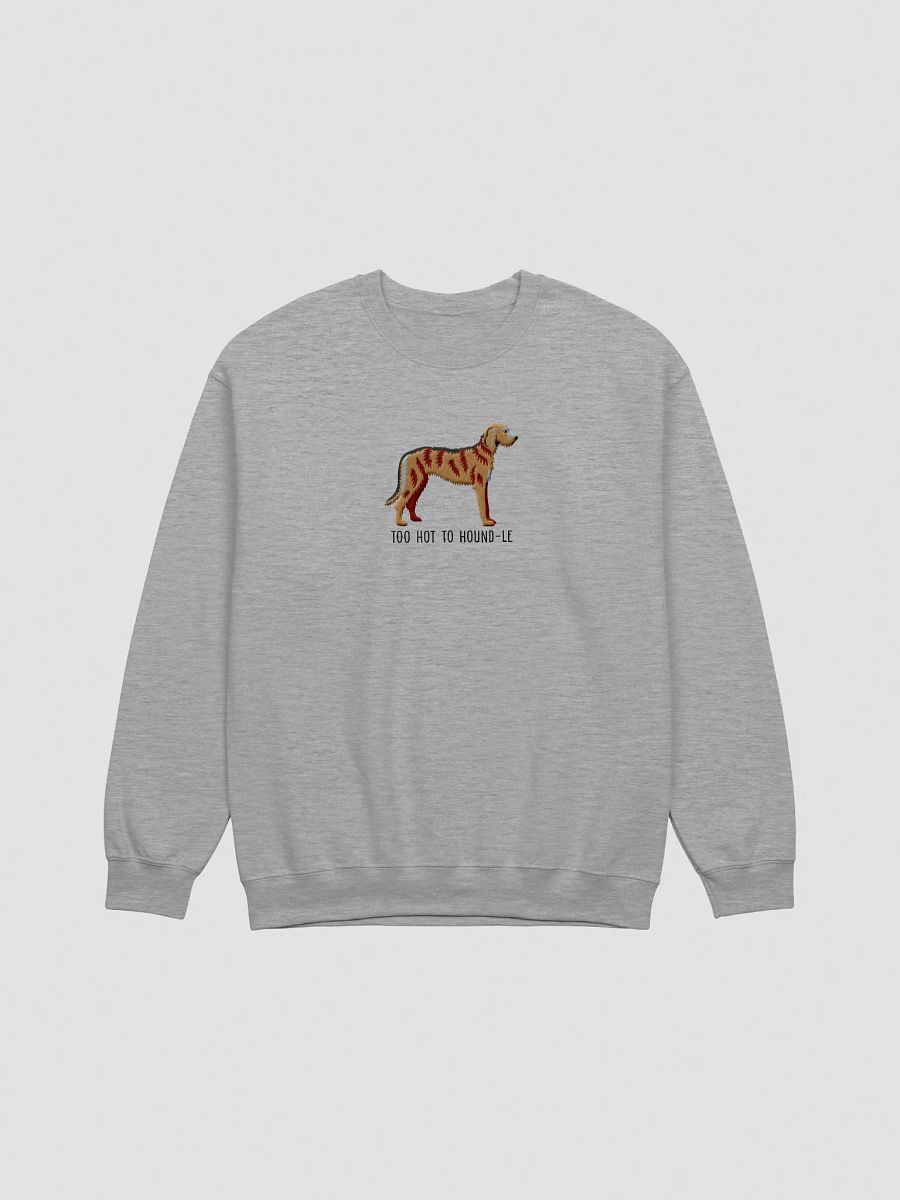 Too Hot to Hound-le Sweatshirt (Embroidered) of an Irish Wolfhound(Brown) product image (10)