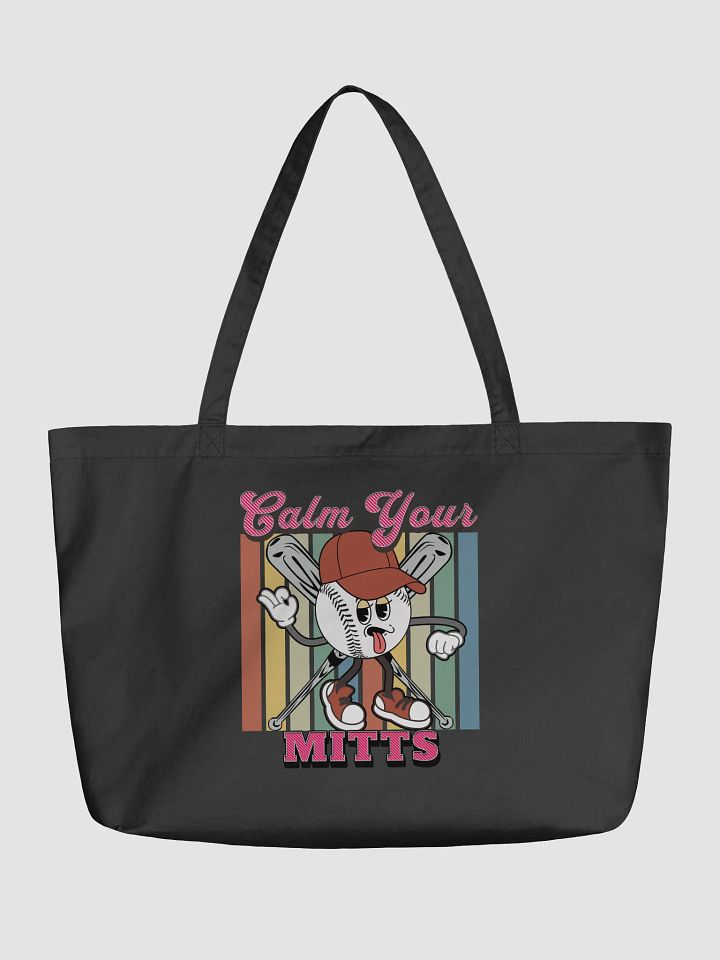 Calm Your Mitts Baseball Playful Tote Bag product image (2)