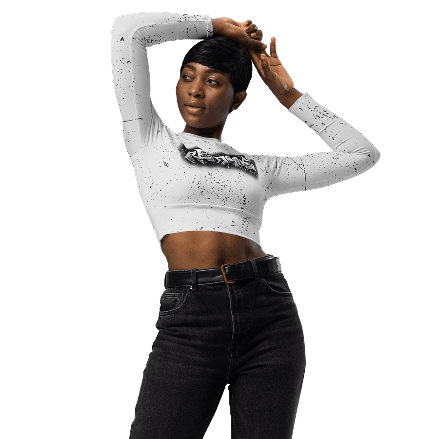 Graffiti Long Sleeve Crop Top product image (3)