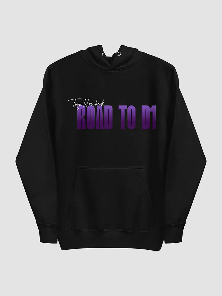 Troy Hornbeck - ROAD TO D1 - Black Hoodie with PURPLE product image (2)