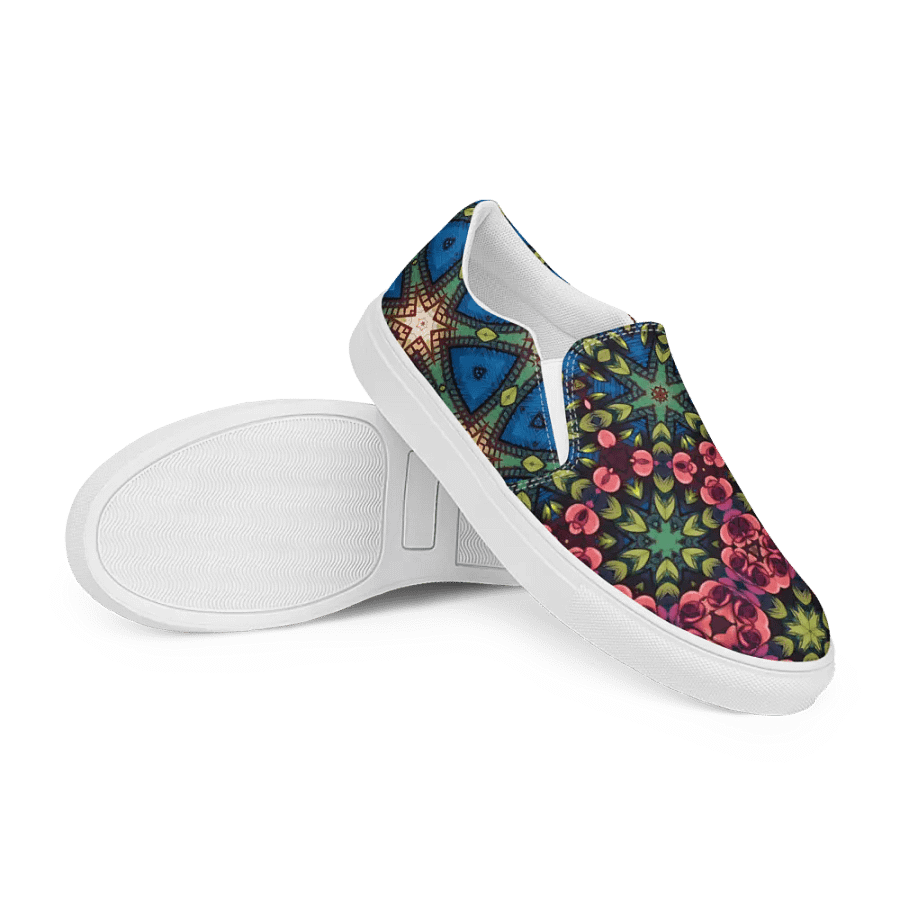 Cozy Honeycomb Canvas Slip-Ons product image (12)