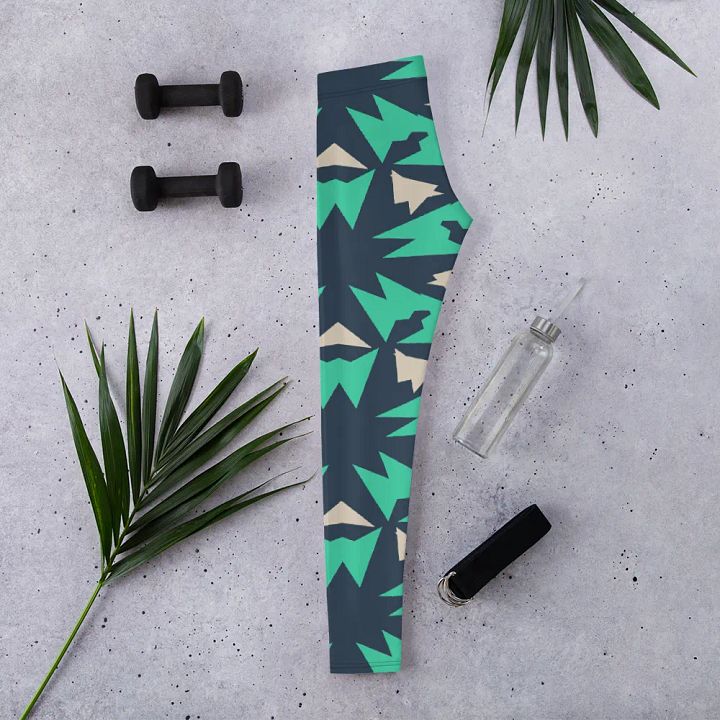 Symmetric Greenery Leggings product image (2)