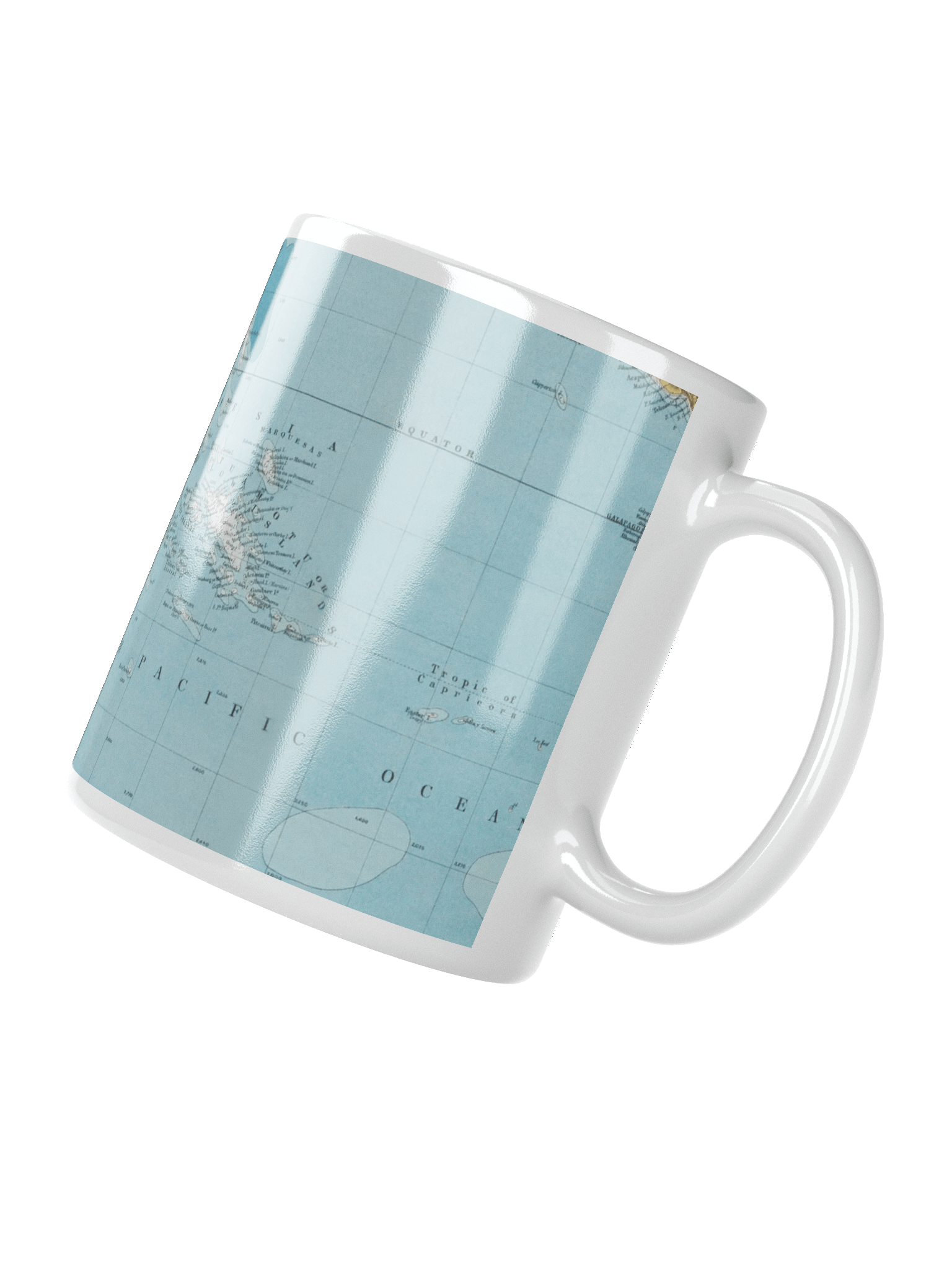 Pacific Cartography White Glossy Mug product image (2)