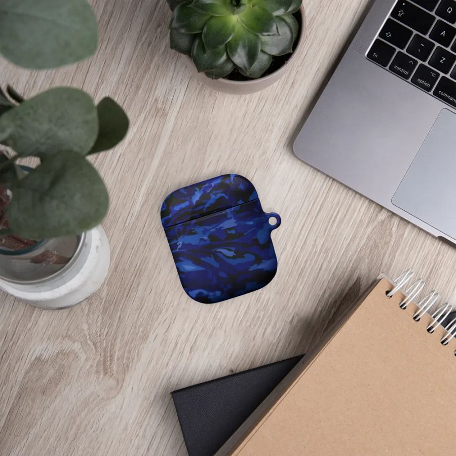 Dark Blue Camo AirPod Case product image (9)