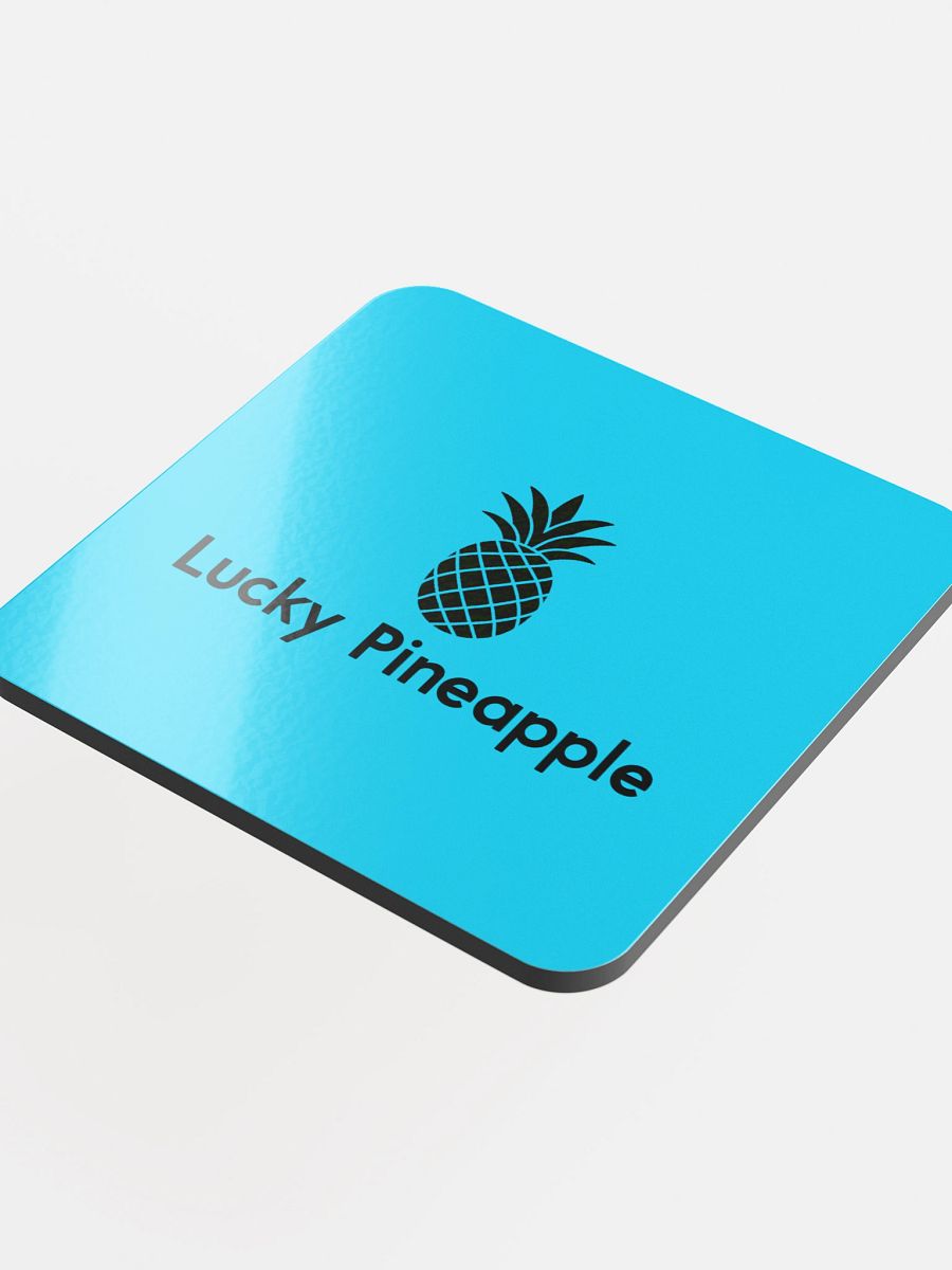 Lucky Pineapple Films Logo Blue Coaster product image (4)