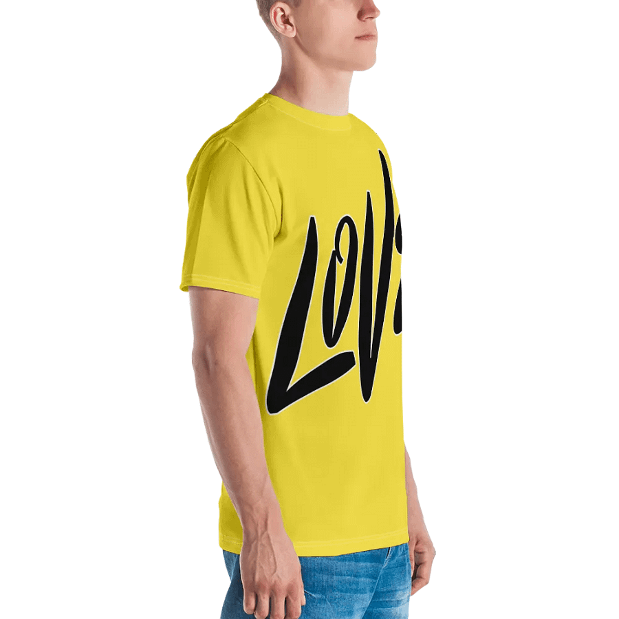 Love & Peace - Yellow - Crew Neck T-Shirt product image (3)