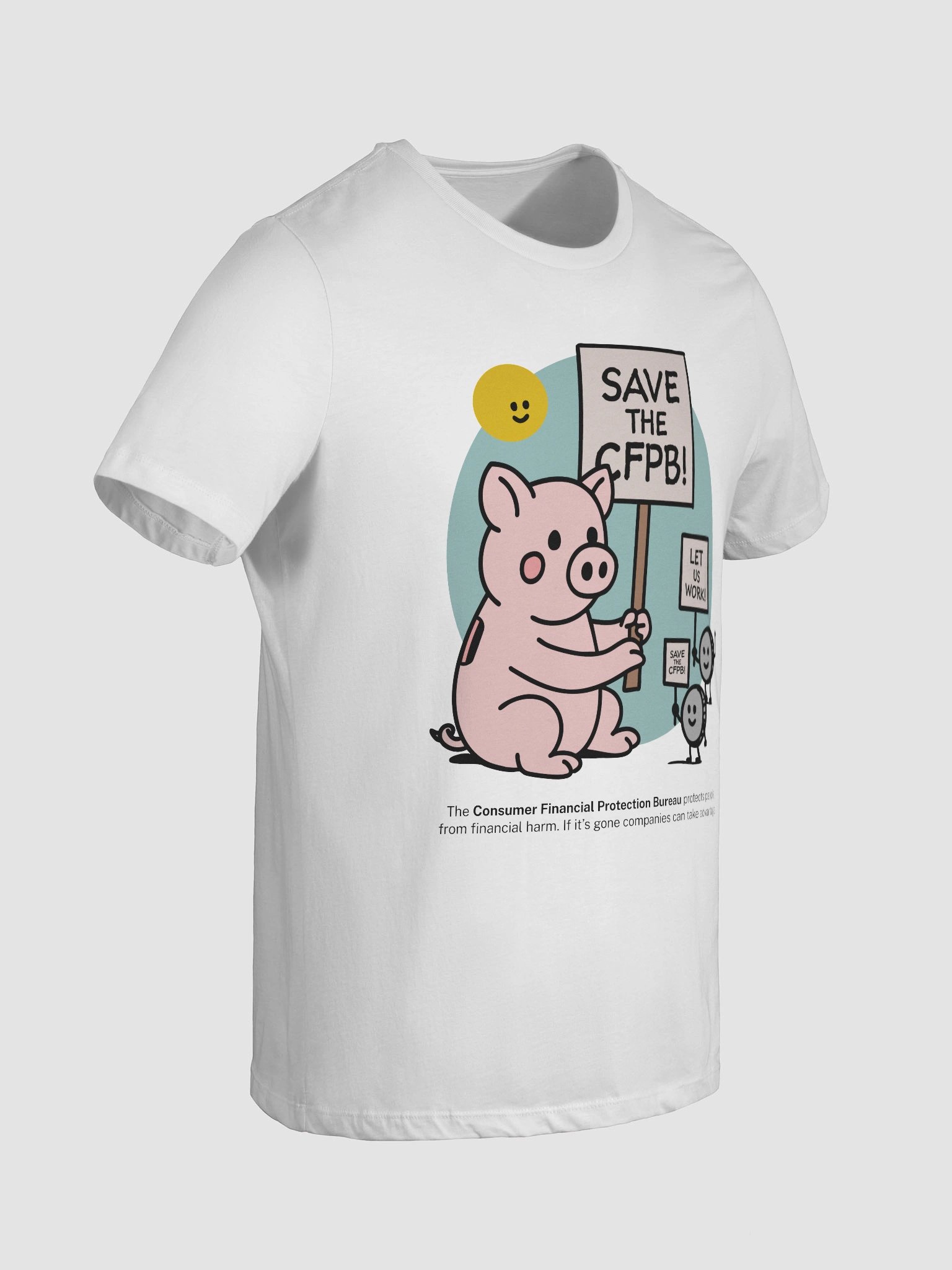 CFPB Piggy Bank Picket Women's Cut T-Shirt product image (44)