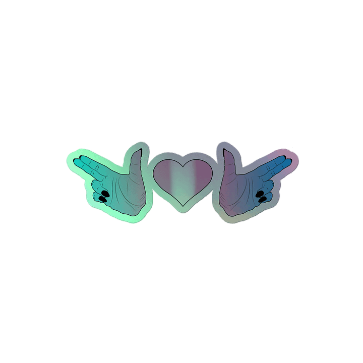 Finger Guns (trans flag) Holo Sticker product image (2)