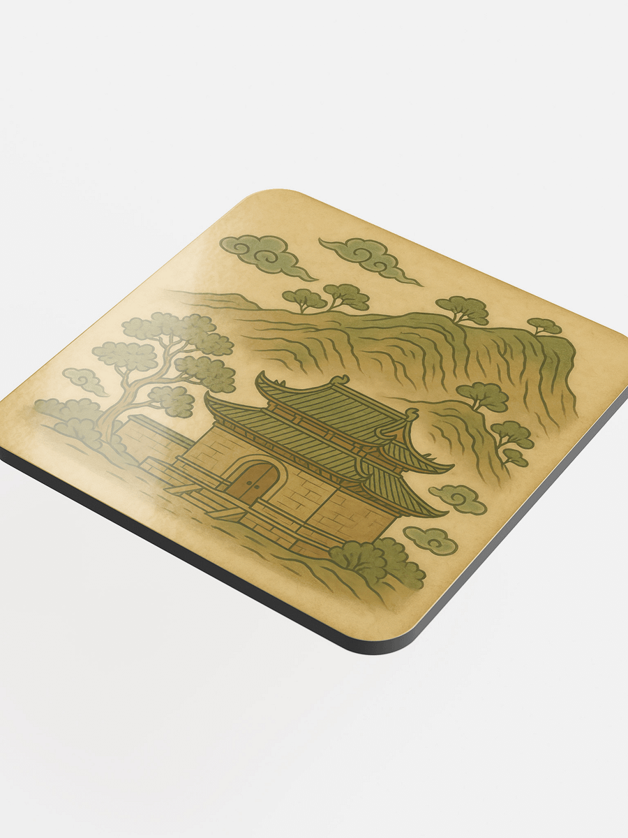 Wudang Mountain Temple Cork Coaster product image (4)