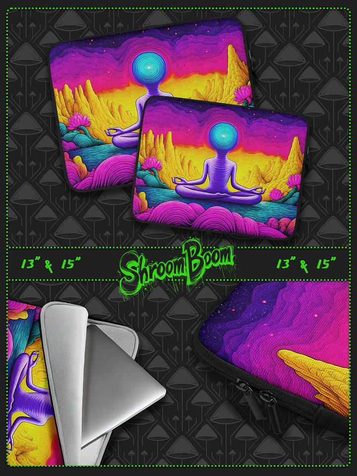 SHROOMBOOM Psychedelic Laptop Sleeve – Surreal Art Case for 13”/15” Laptops - #LTS4 product image (1)