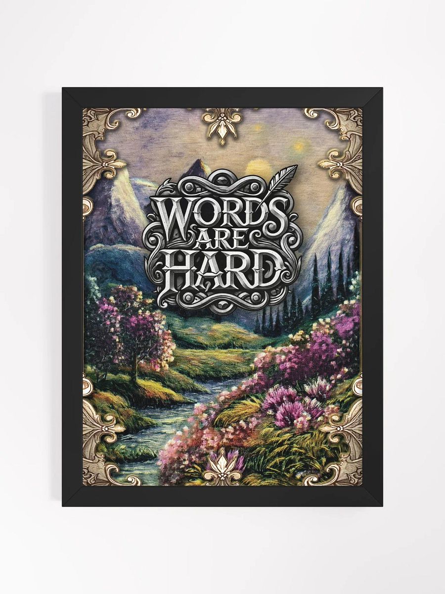 Words are Hard Framed Poster product image (1)