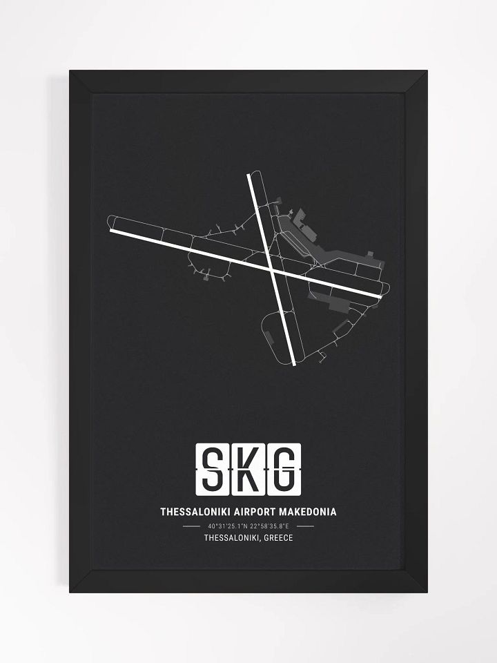 Framed Airport SKG Premium Map On Matt Paper product image (1)