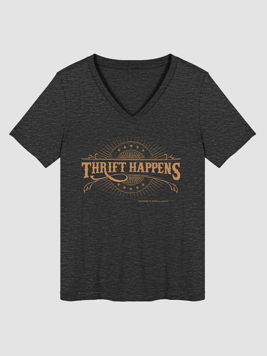 THRIFT HAPPENS (Ladies' V-Neck - Dark) product image (3)
