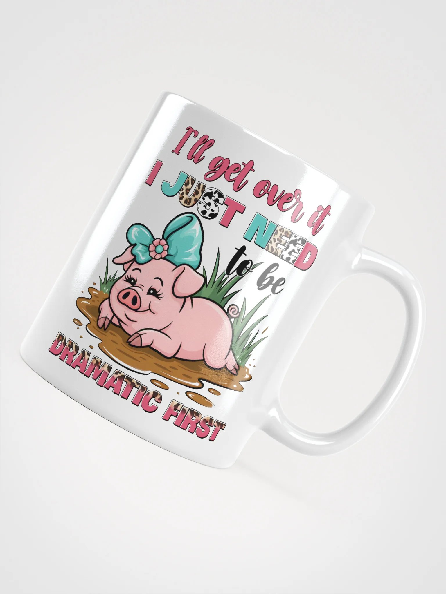 Dramatic Piggy White Glossy Mug product image (11)
