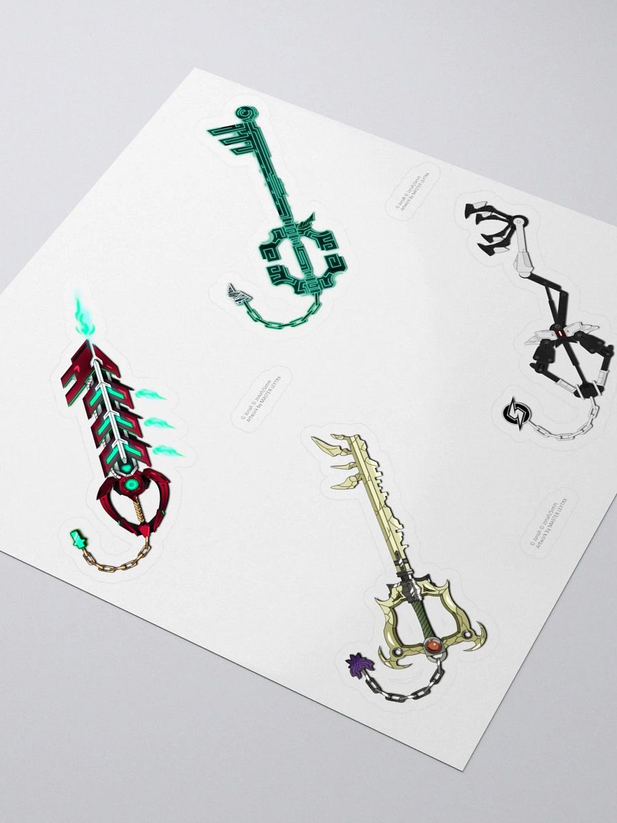 Custom Keyblade Sticker Sheet 5 - The Fool's Keychains product image (3)