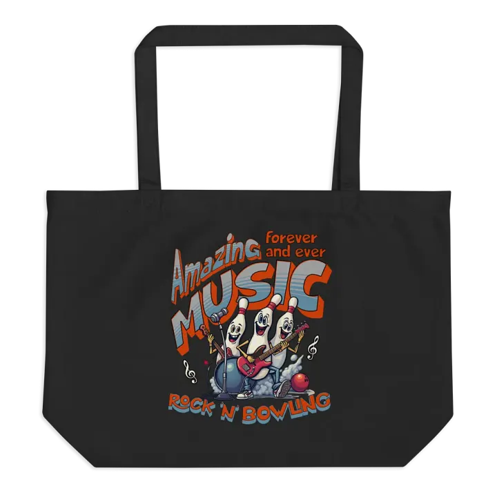 Amazing Music Rock N Bowling Band Organic Tote product image (1)