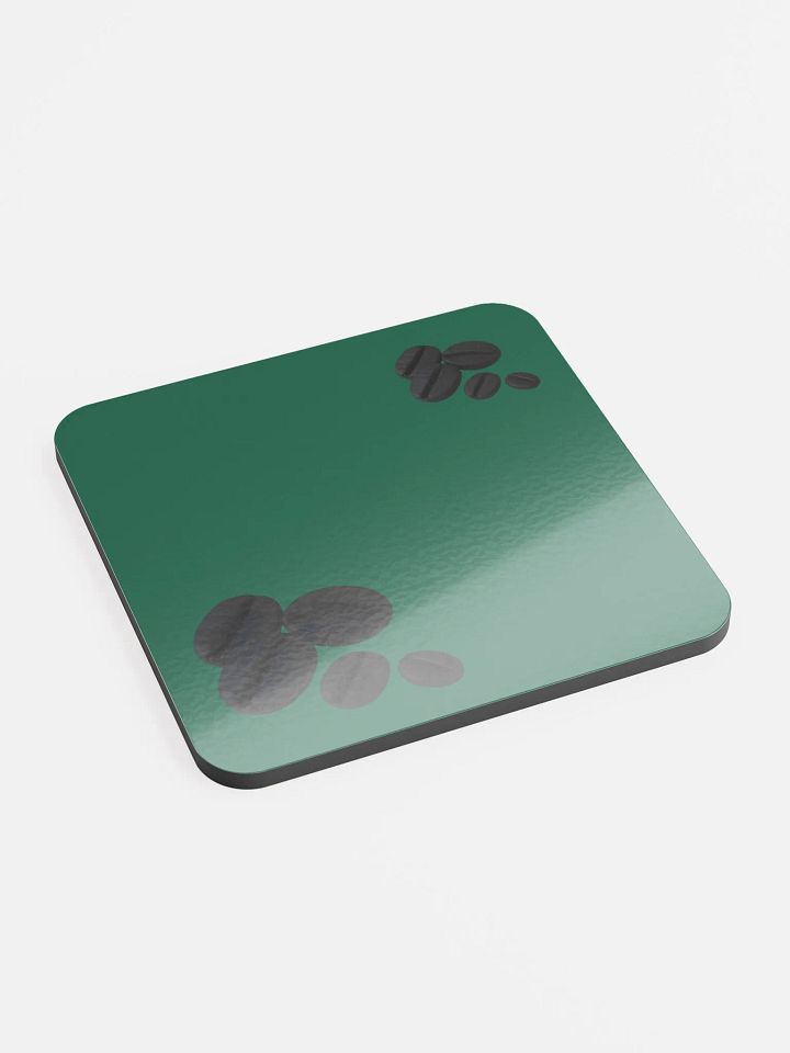 Dark Green Black Coffee Beans Coaster product image (2)