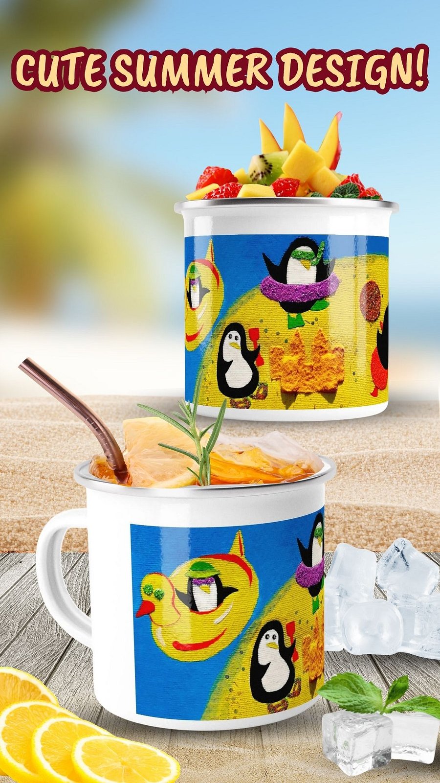 Beach Friends Enamel Mug product image (4)