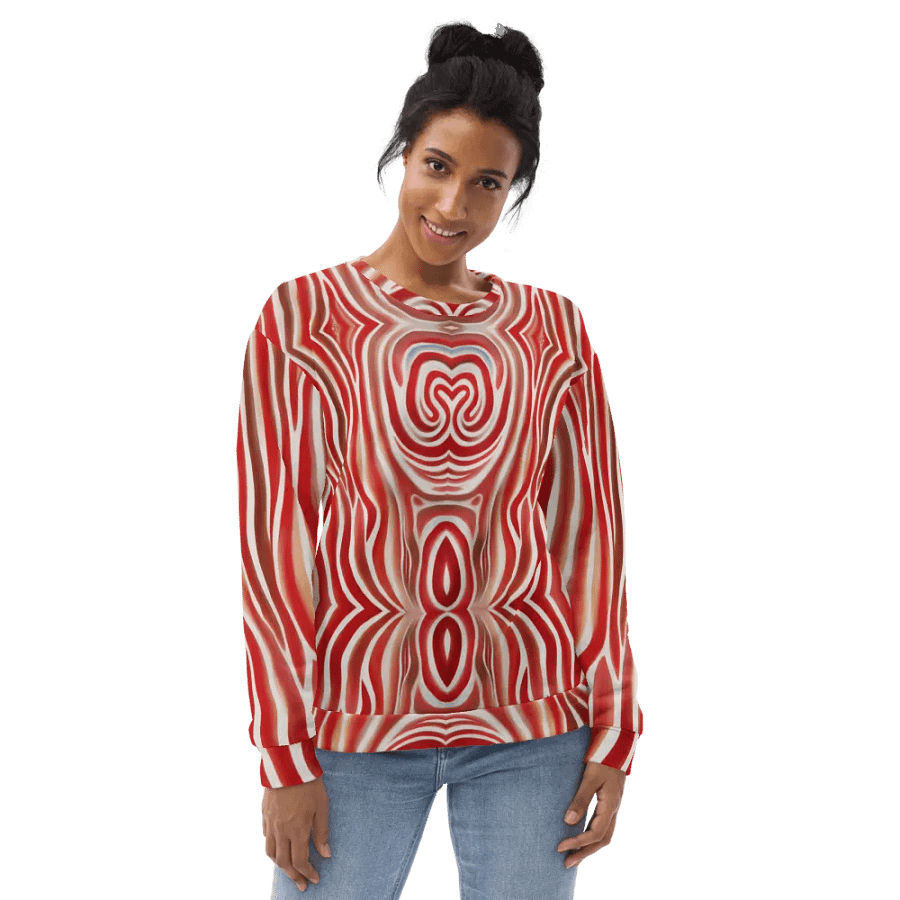 Funky Red Liquid Tie-Dye Explosion Sweatshirt product image (5)