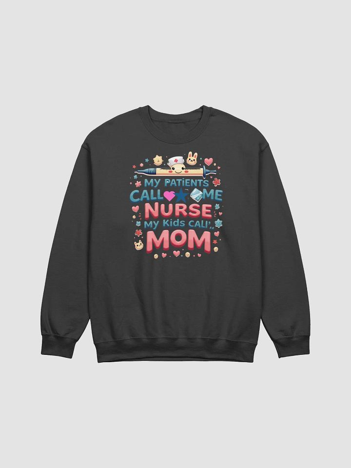 Nurse Mom Graphic Crewneck Sweatshirt product image (1)