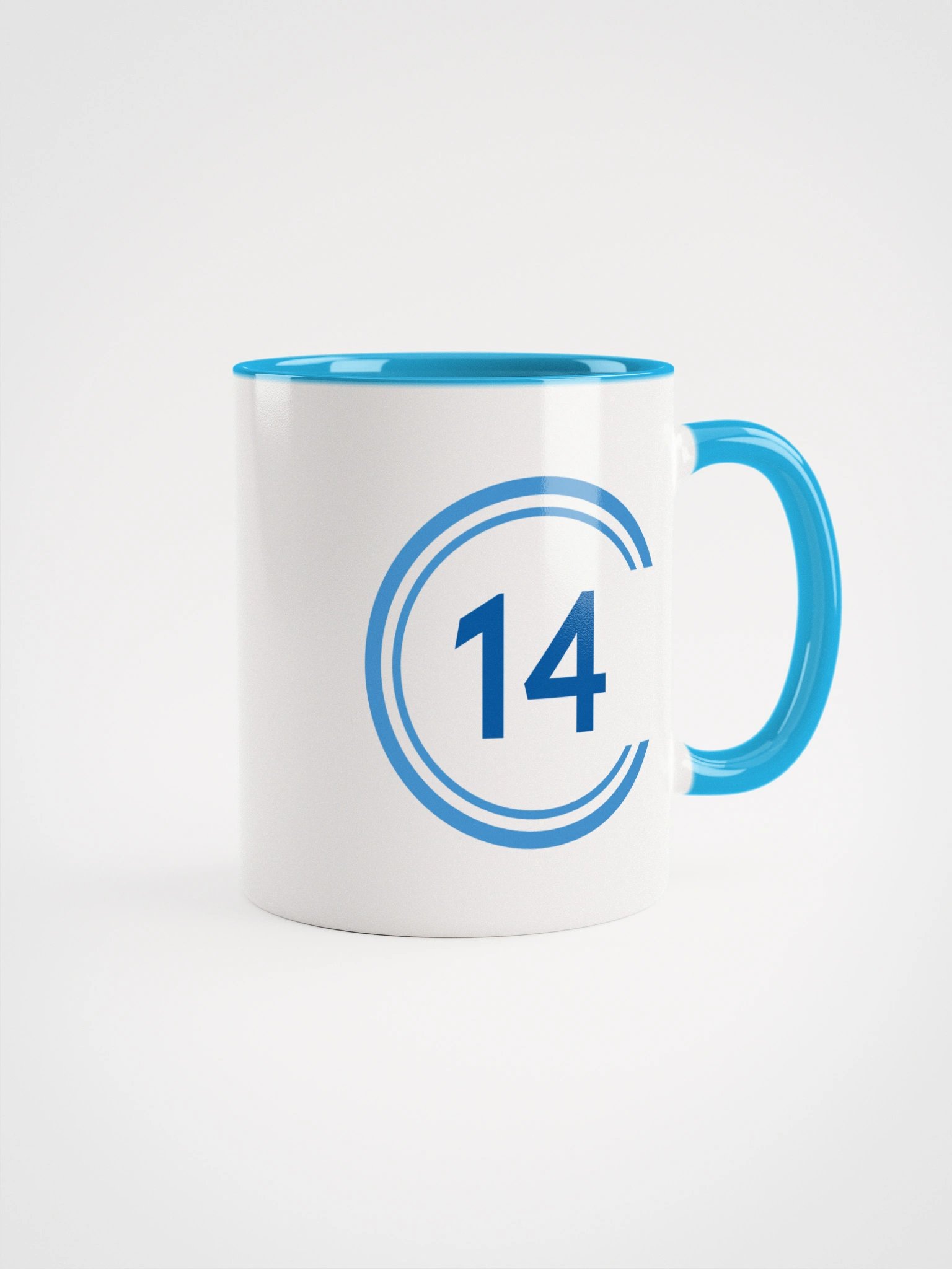 C14 Ceramic mug with blue interior product image (1)
