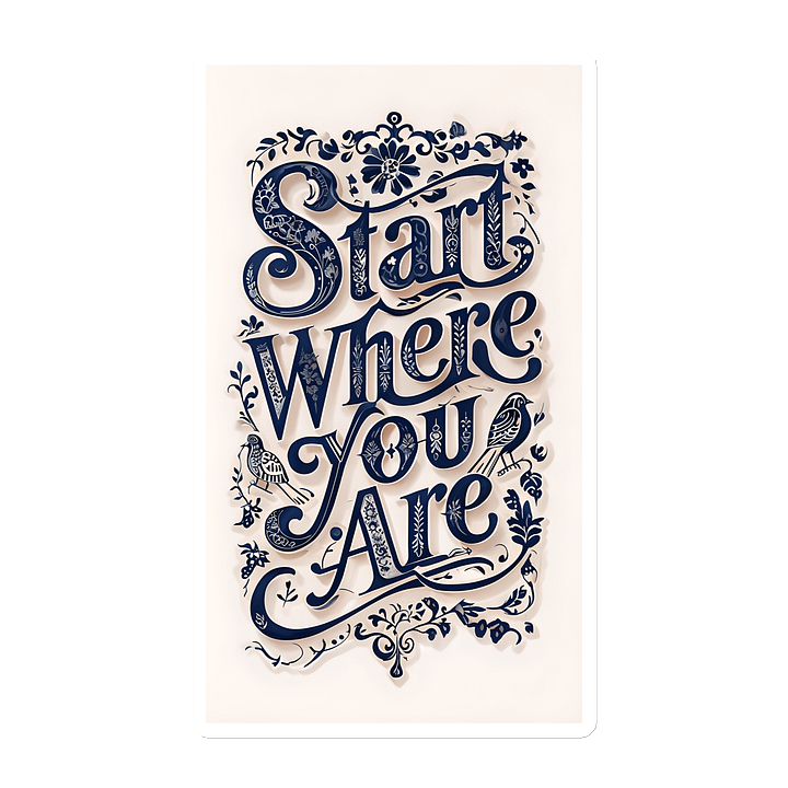 Start Where You Are – Inspirational Typography Magnet product image (1)