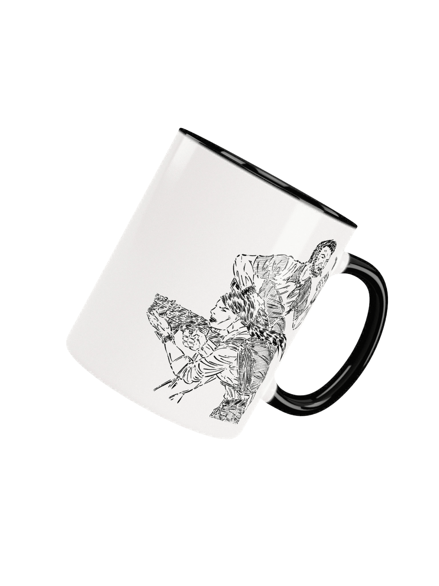 MEIFUMADO | Maeda & Sakura | Black & White Mug product image (4)