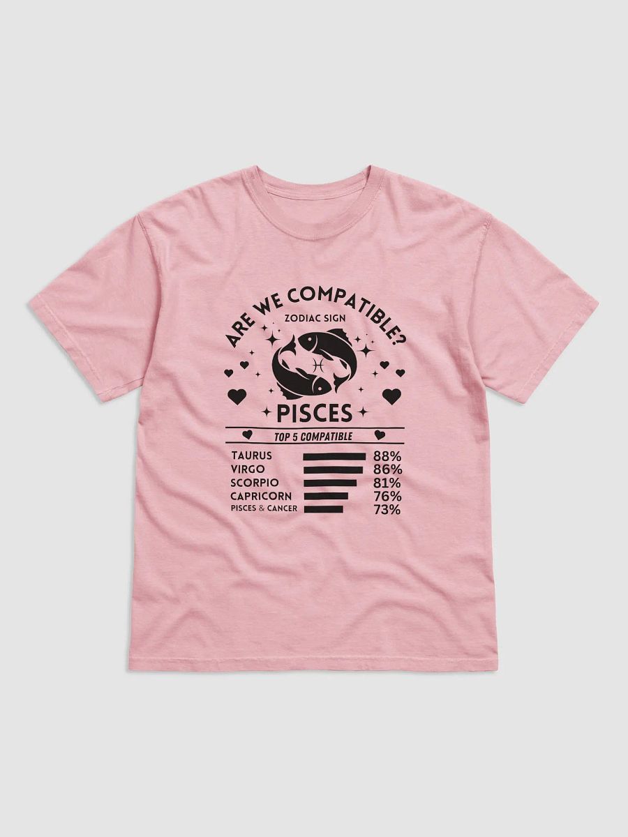 Pisces Zodiac Sign Romantic Compatibility T-Shirt - Light Comfort Colors 1717 product image (12)