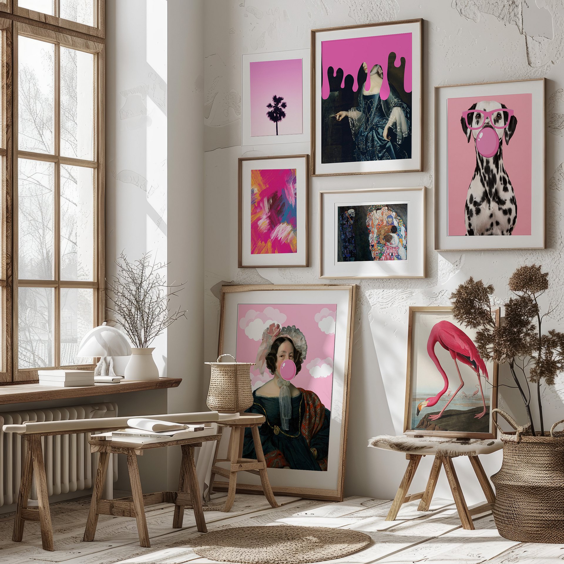 Maximalist Pink Bubblegum Gallery Wall Set of 11 DIGITAL Prints product image (2)