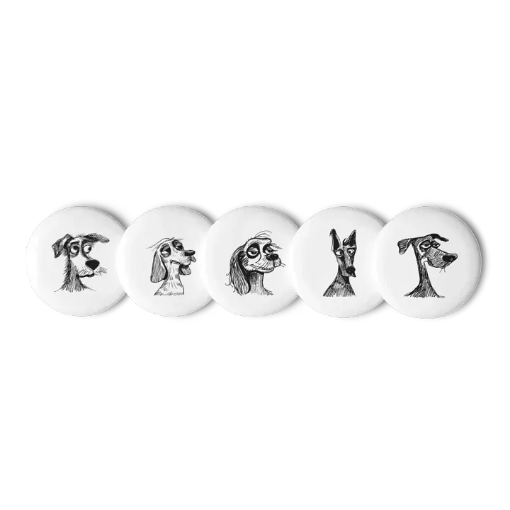 Blackout Collection: Pin Button Set of Funny Dog Breed product image (3)