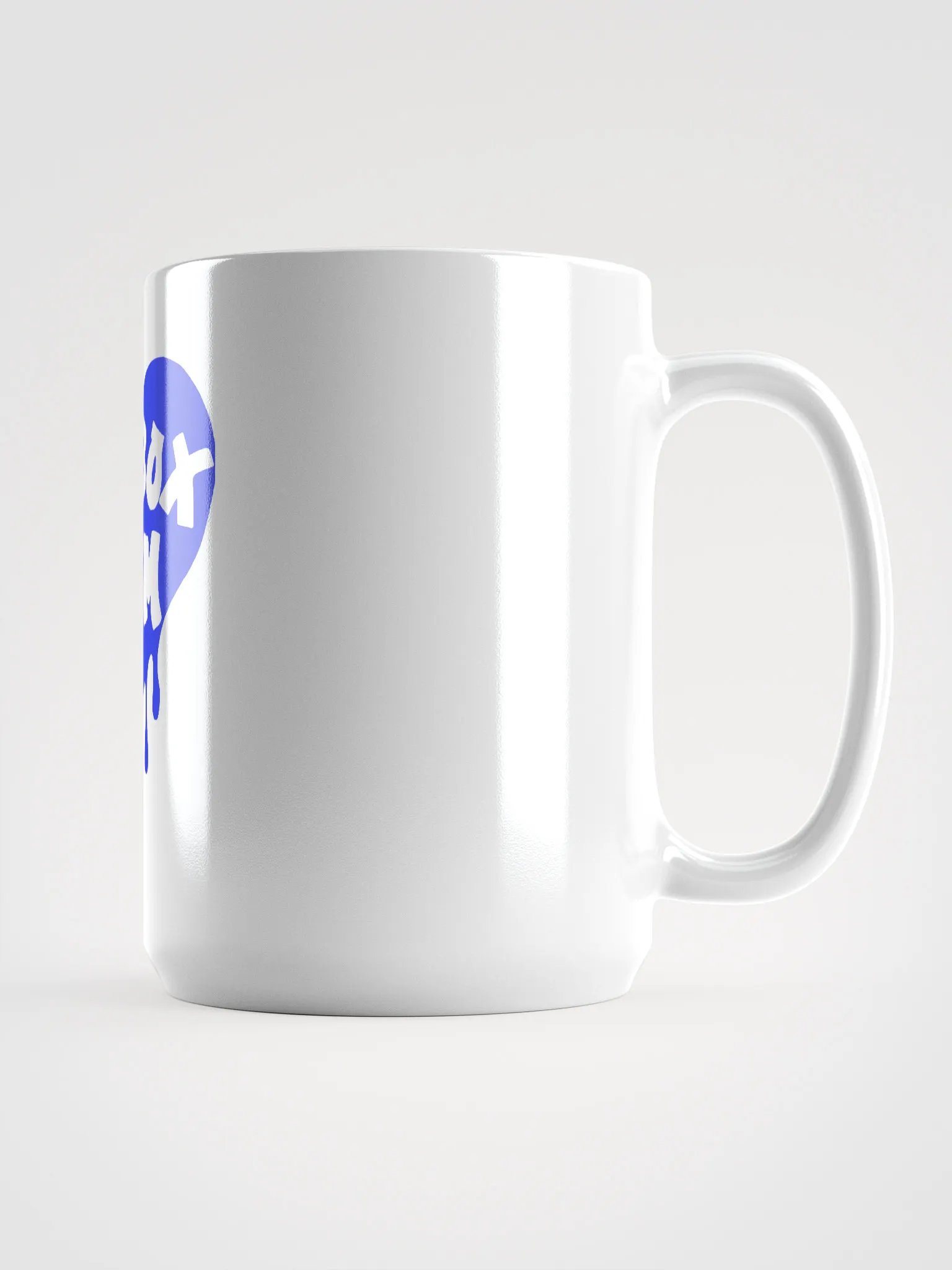 HOT BOX FAM TRANSPARENT ROYAL BLUE LOGO ON COFFEE MUG product image (1)